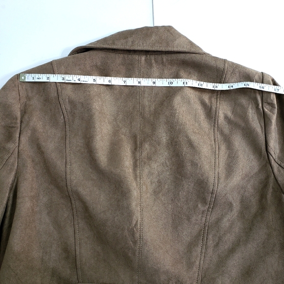 NEW- J Crew factory Faux Suede Moto Jacket - Picture 11 of 13